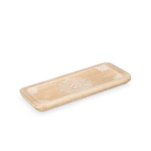 Dekoratyvinis padėklas mango mediena 3,5x31x15 cm (mix) Giftdecor 66631