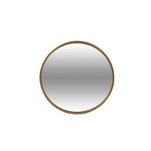 Padėkliukas veidrodinis žvakei D10 cm aukso spalvos apvadas Natural Living 31847