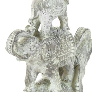 Figūrėlė Drambliai rusvos spalvos 18x6x31,5 cm polirezininiai Atmosphera 203961