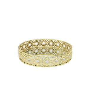 Padėklas veidrodinis aukso sp. 25x6x25 cm Home Deco KA0204