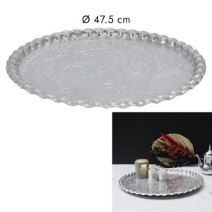 Padėklas metalinis sidabro sp. D47,5 cm Home Deco KA0115