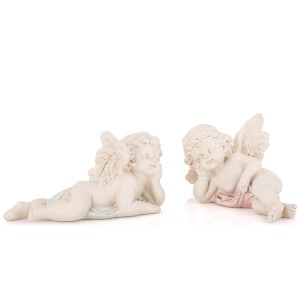 Figūrėlė Angelas polirezin. baltas 7,5x15x7,5  7,5x14x8,5 cm (mix) 175594