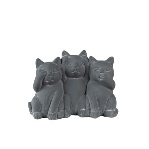 Figūrėlė 3 katės betoninė 22x10x16 cm Clayre