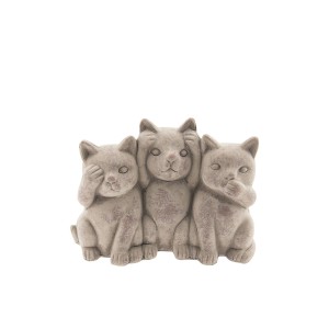 Figūrėlė 3 katės betoninė 22x10x16 cm Clayre