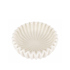 Dubuo dekoratyvinis keramikinis baltas 8.5x23x23 cm