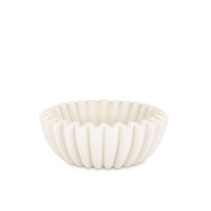 Dubuo dekoratyvinis keramikinis baltas 8.5x23x23 cm