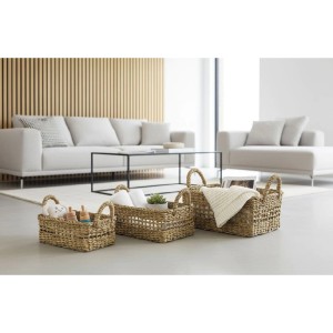 Krepšys pintas iš jūros žolės 3 vnt 30x20x12/25x16x10/20x12x9 cm Privilege