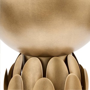 Dekoratyvinis indelis metalinis D25xH26,5 cm aukso sp. Atmosphera 222990A