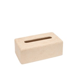 Dėžutė servetėlėms polirezininė 25x14x9 cm (travertino imitacija) Atmosphera