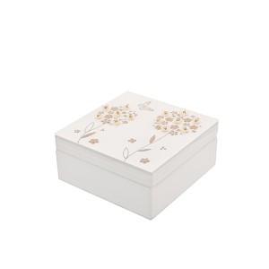 Dėžutė stiklinė balta su kristalais 15x15x7.5 cm SP3398JB Sophia Widdop