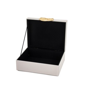 Dėžutė papuošalams stiklinė balta  8x19x15,5 cm 179056