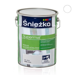 Emalė SUPERMAL balta  5 l F500 RAL9003 Sniežka (1)