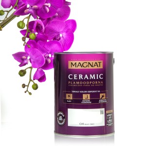Emulsija MAGNAT Ceramic C45 atspari dėmėms, plaunama, valoma 5 l Balta