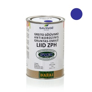 Gruntas-emalė LIID ZPH mėlyna sp.1 L greito džiūvimo antikorozinis (6) ~RAL5010