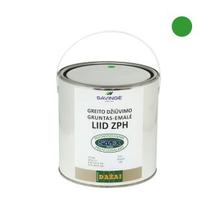 Gruntas-emalė LIID ZPH žalia sp. 2,4 L greito džiūvimo antikorozinis