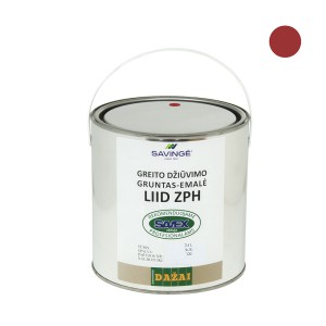 Gruntas-emalė LIID ZPH raudonai ruda sp. 2,4 L greito džiūvimo antikorozinis