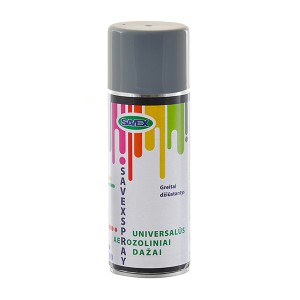 Dažai universalūs aerozoliniai SAVEXSPRAY pilki šviesūs 400 ml RAL7046 (12)