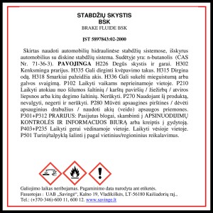 Stabdžių skystis BSK 1 l  SAVEX