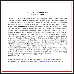 Silikonas sanitarinis ECONOMY LINE 280 ml baltas (15)