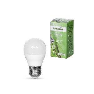 Lemputė LED P45 E27 230V 8W 640LM 3000K gelsva GREELUX (10)