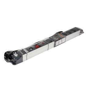 Ilgintuvas elektros 3 m 6 lizdų aliuminis,  juodas 72373 STHOR