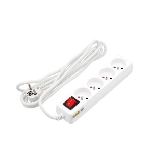 Удлинитель 4 гнезда (3 м) заземл./выкл.