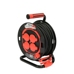 Ilgintuvas elektros ritėje 20 m 4 lizdų CE IP44 izoliacija YT-81052 YATO
