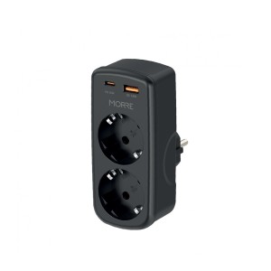 Paskirstytojas srovės dvigubas su 2 USB jungtimis MORRE M410