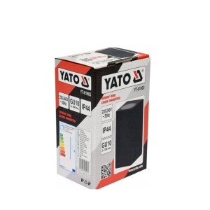 Šviestuvas lauko sieninis juodas, aliumininis 2xGU10 YT-81903 YATO