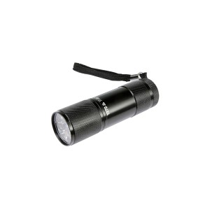 ALUMINIUM LED TORCH, 9 LED, BLACK