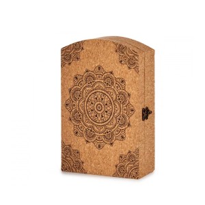 Dėžutė raktams kamštinės medžiagos 29x20x7,5 cm Mandala 91329
