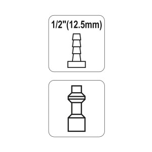 Jungtis orui 407 M/žarn. 1/2" 10 mm YT-2407 YATO