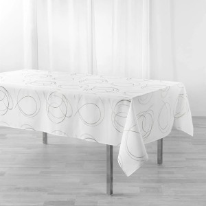 Staltiesė 150x300 cm poliesteris, balta/pilka sp. BULLY douceur d'intérieur