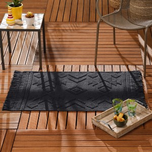 Kilimas 50x80 cm medvilnė, antracito sp. CILAOS douceur d'intérieur