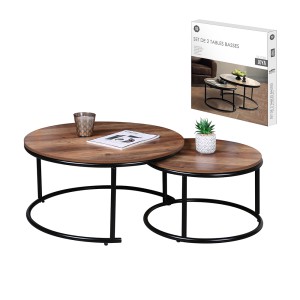 Staliukas 2 vnt kompektas D57xH35 cm D77xH40 cm Urban Living 151354