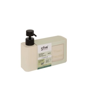 Indų plovimo priemonės dozatorius ir kempinės laikiklis 250 ml 19x6x14,5cm 5Five
