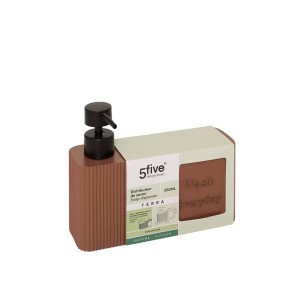 Indų plovimo priemonės dozatorius ir kempinės laikiklis 250 ml 19x6x14,5cm 5Five