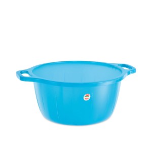 Vonelė plastikinė su rankenėlėmis 34 l D50xH25 cm mėlynos spalvos 30551 Italija