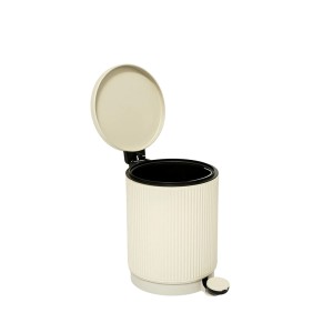 Šiukšliadėžė 5 l 27x20,5x28 cm metalinė, kreminės spalvos Onyx 5Five 200173A