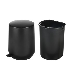 Šiukšliadėžė 5 l 23,5x26x29 cm plastikinė juoda Fjord Estia 02-19945