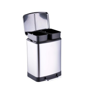 Šiukšliadėžė su pedalu 2x12 L 37x34,3x50,3 cm SOFT CLOSE Dirt Devil 871125249502