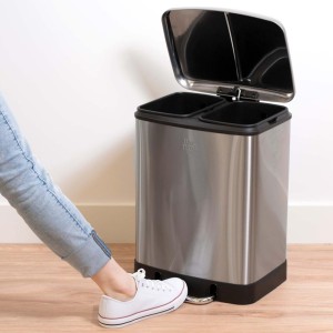 Šiukšliadėžė su pedalu 2x12 L 37x34,3x50,3 cm SOFT CLOSE Dirt Devil 871125249502