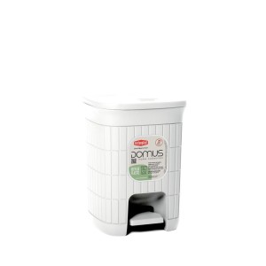 Šiukšliadėžė su pedalu  6 l 20,5x20,5x25 cm balta DOMUS 90400 Stefanplast