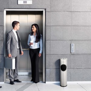 Šiukšliadėžė-peleninė nerūdijančio plieno D15xH56,5 cm Confortime BY01061478392