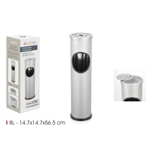 Šiukšliadėžė-peleninė nerūdijančio plieno D15xH56,5 cm Confortime BY01061478392