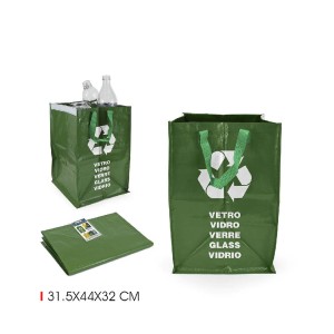 Maišas šiukšlių rūšiavimui žalias 31,5x44x32cm daugkartiniam naudojim. Confortim