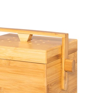 Šiukšlių dėžė kompostui (su ventiliacija) 4 l 28x17x27,5 cm bambukas Maku