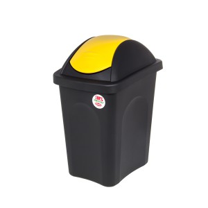 Šiukšliadėžė rūšiavimui 30 l juoda/geltona Multipat 70211 Italija STEFANPLAST