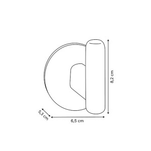 Kabliukai pakabinimui su lipdukais 2 vnt 5x6,5x8 cm metalas/medis 5Five 212767A