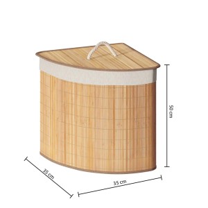 Dėžė skalbiniams 48 l 35x35x50 cm bambukinė 5Five 174781